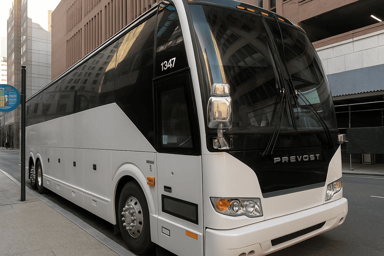 a San Marcos Coach Bus Service coach bus