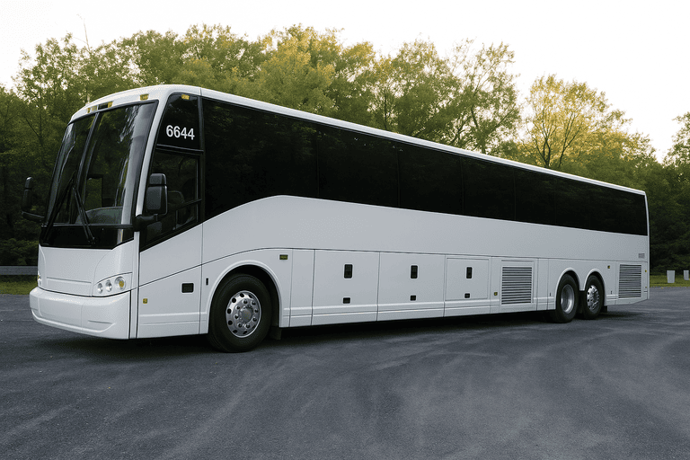 exterior of San Marcos Coach Bus Service coach bus