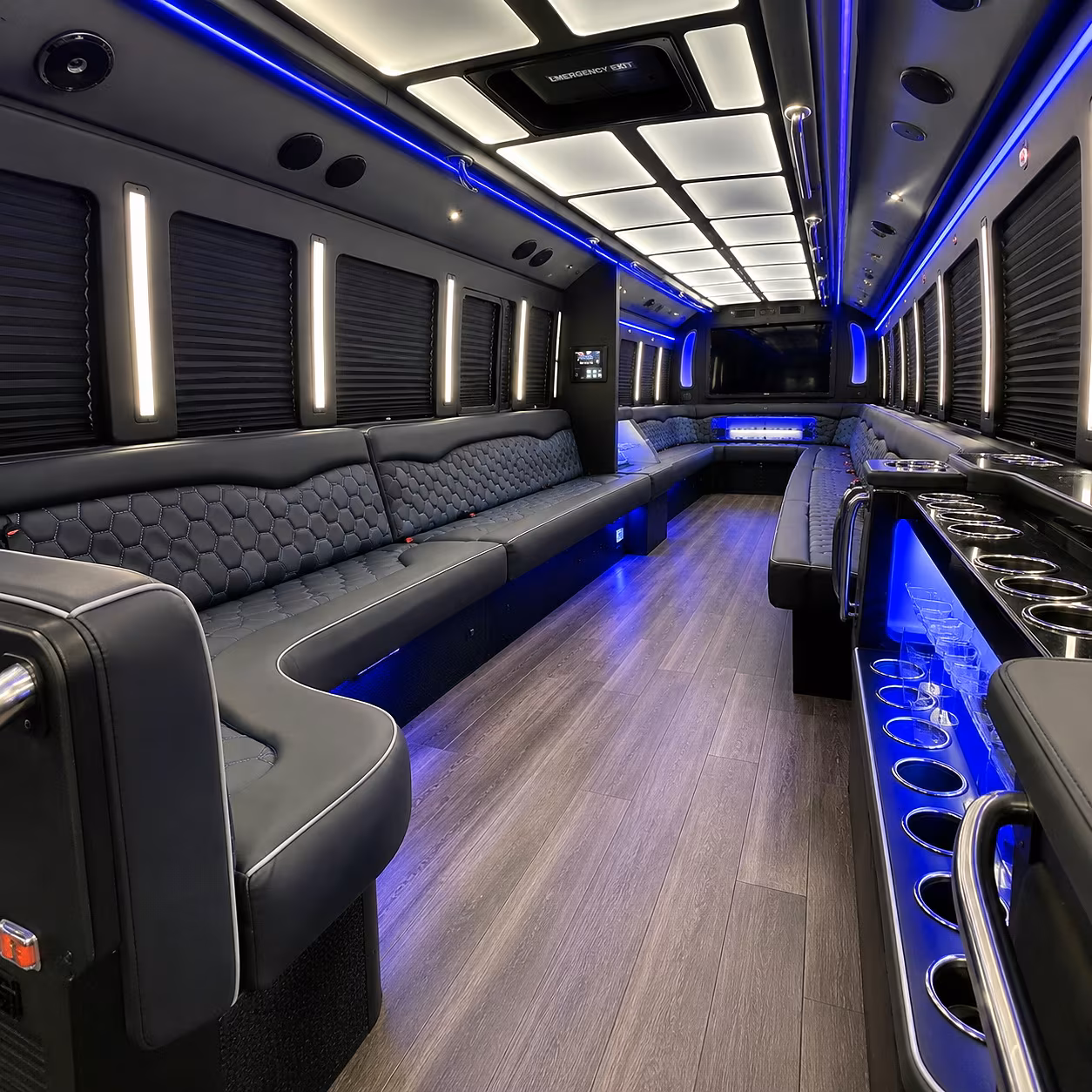 san marcos party bus interior