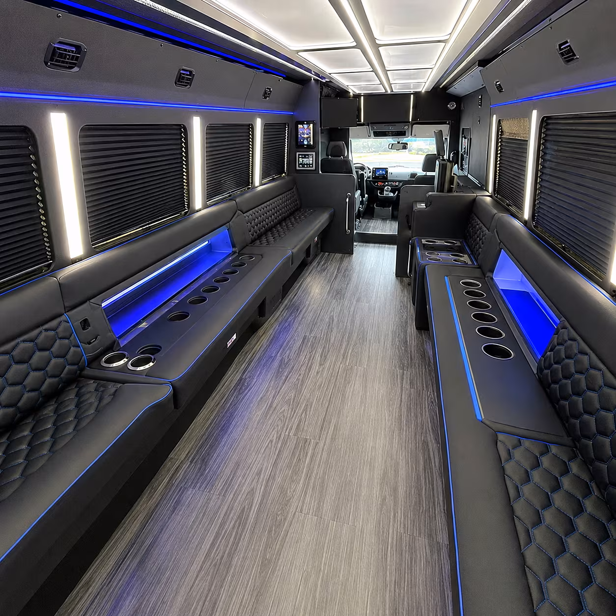 san marcos party bus rental interior