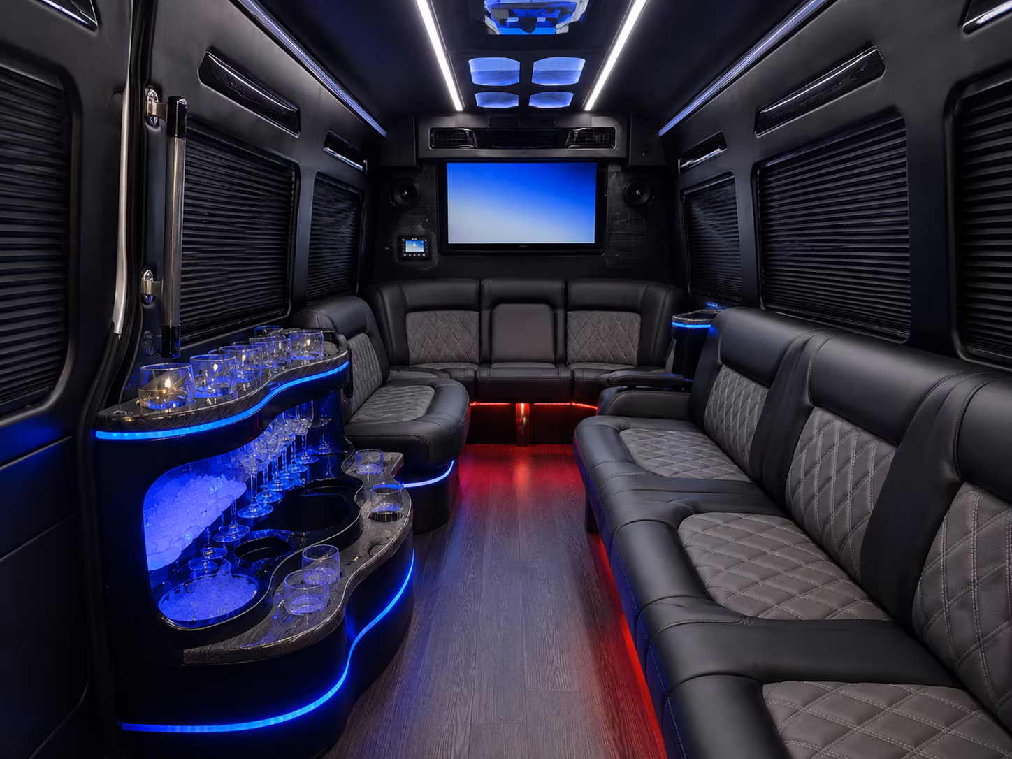 san marcos sprinter limousine inside