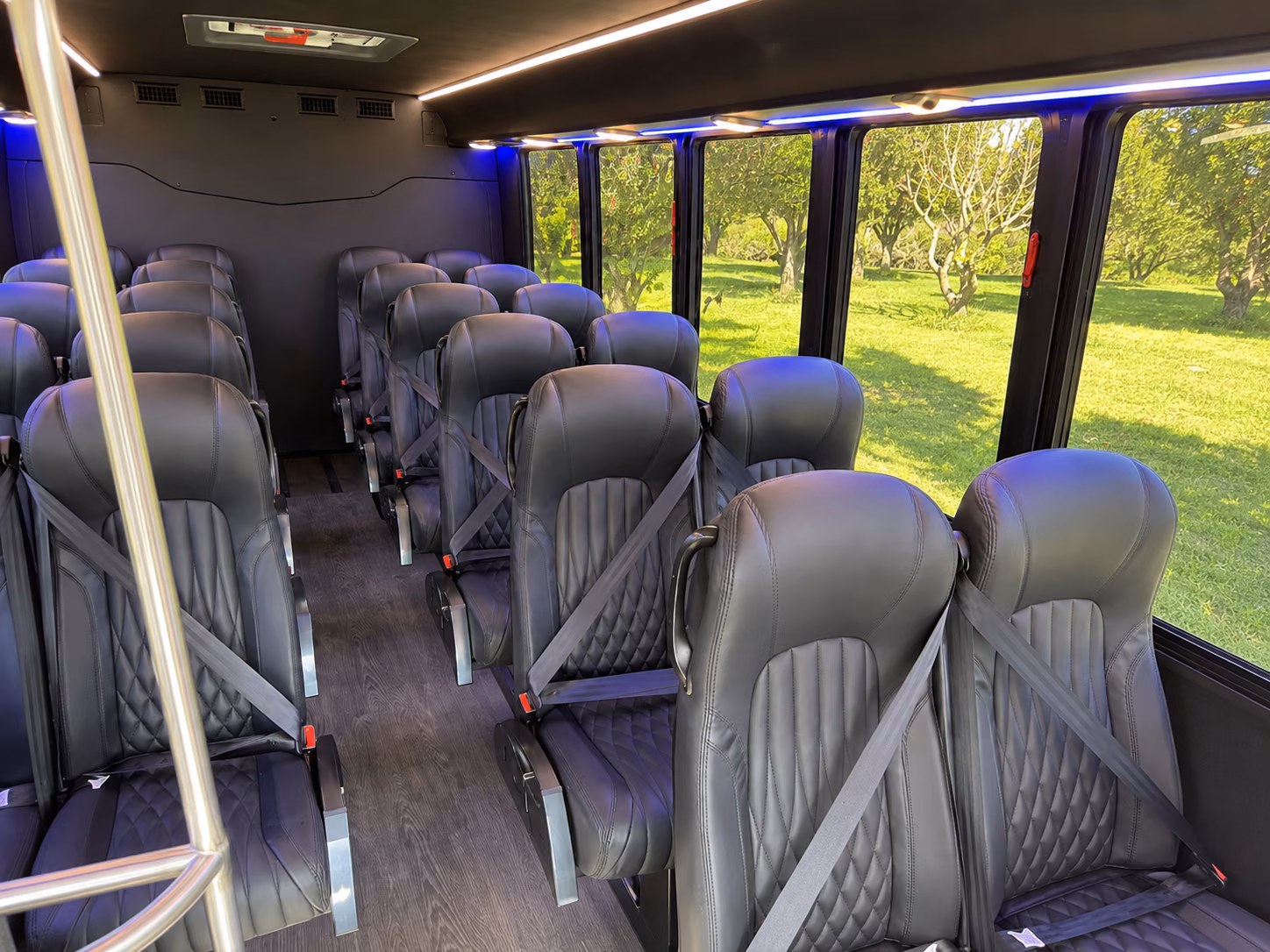 san marcos wine tour brewery transportation onboard seating